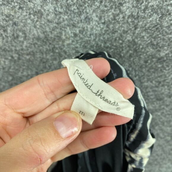 5/$45 Painted Threads Skirt Women M Medium Black Striped Maxi Long Mid Rise - Picture 7 of 9